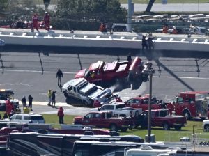 Two NASCAR Jet Dryers Collide at Daytona International Speedway