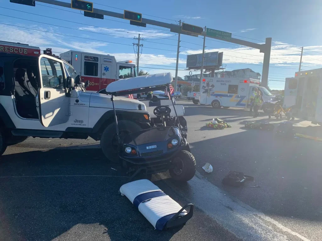 Bizarre Turn: Freeway Joyride Leaves Golf Cart Driver in Critical Condition