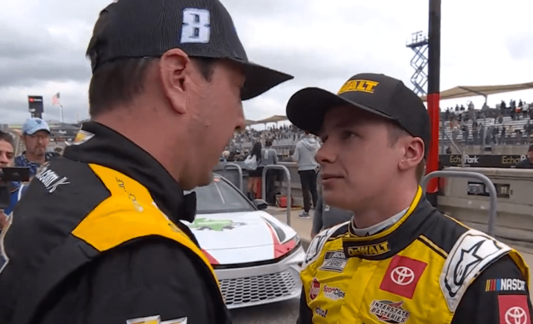 Intense Encounter: Kyle Busch and Christopher Bell Clash at COTA