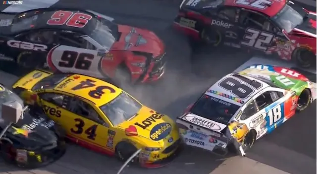 Kyle Busch's Tire Mishap Leads to Backward Cruise at Bristol