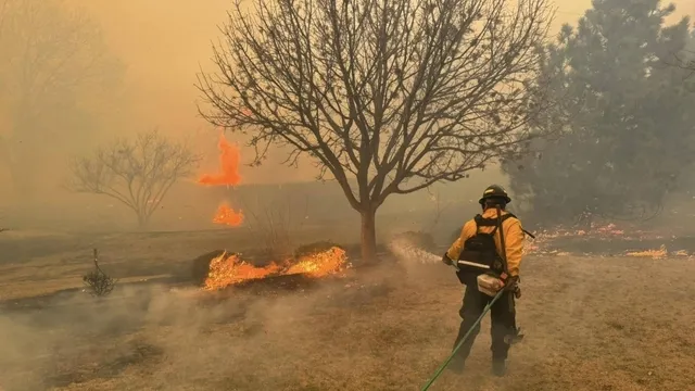 Texas Firefighters Battle Massive Wildfires Amidst Strong Winds and Evacuations
