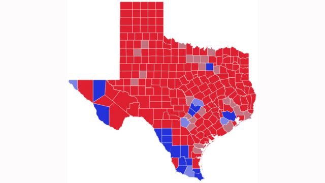 Texas Election Results Reveal State's Deepest Red and Blue Counties