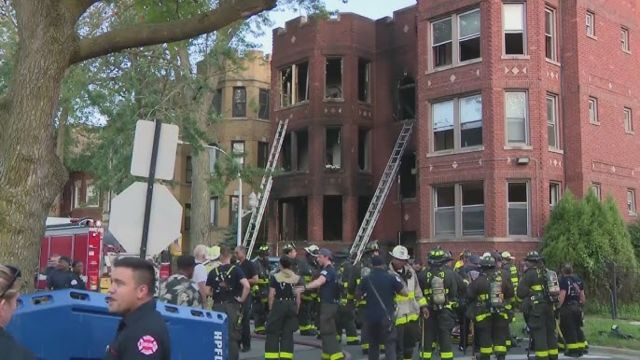 Three People Were Hurt in an Apartment Building Fire on Chicago's South Side, Including Two Firemen