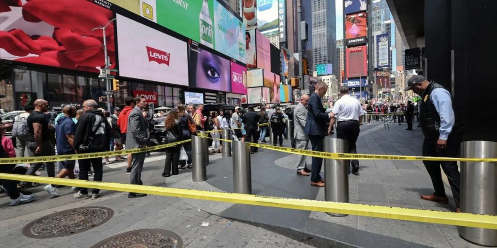 13-Year-Old Boy and Gang Attack Man in Times Square with Brass-Knuckle Knife