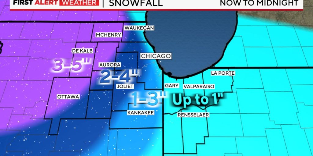 Chicago Weather Snowfall Tonight and a Sharp Temperature Drop Before the Weekend