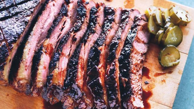 Texas-Style Smoked Brisket with Bourbon-Glazed Peaches A Southern Delight That'll Steal the Show