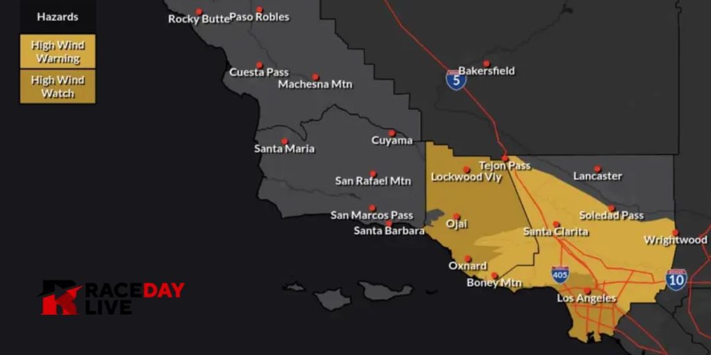 Dangerous Winds Up to 100 MPH Expected in Los Angeles and Ventura Counties; NWS Issues Warning (1)