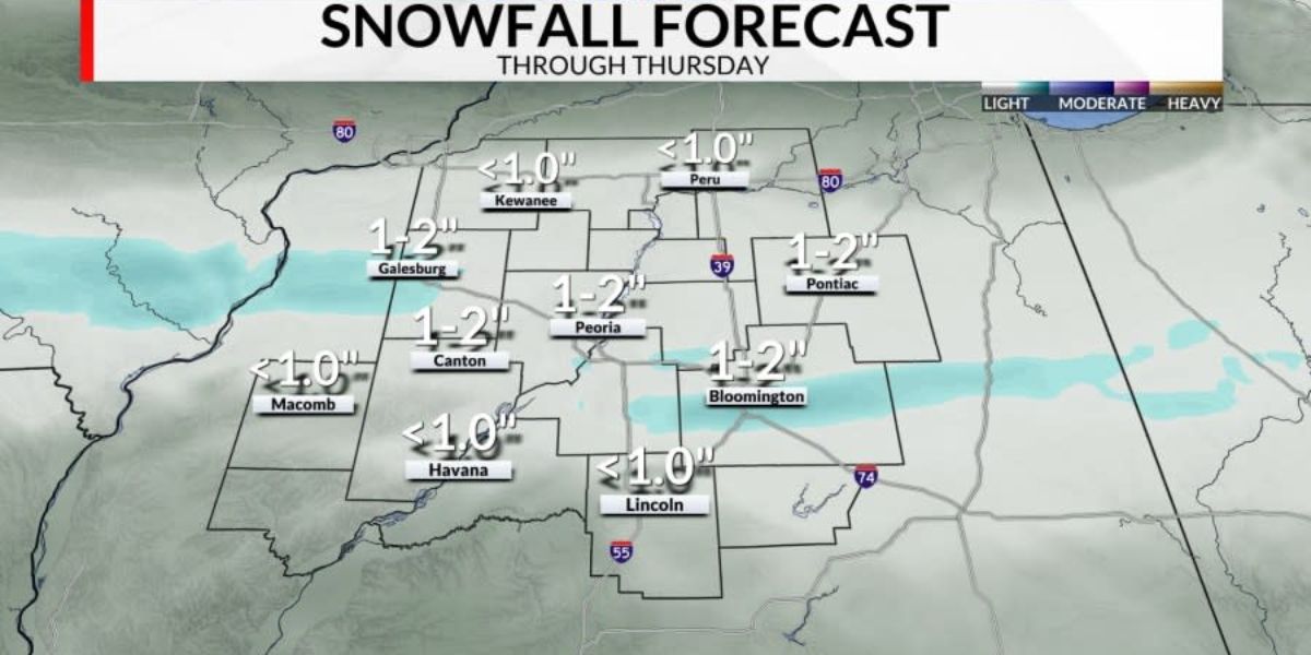 January Starts with Snow and Freezing Temperatures in Central Illinois