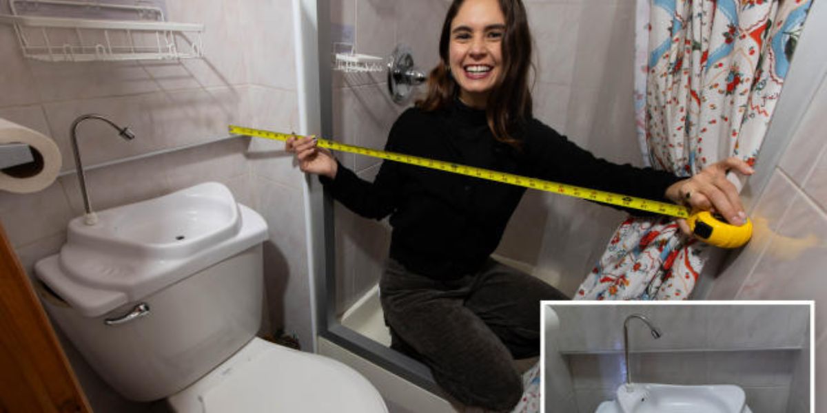 NYC Woman's $2,000 Apartment Has a Tiny Bathroom and a Weird Sink-Toilet Combo