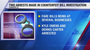 Two Out-of-State Men Arrested for Using Counterfeit Bills in Evansville